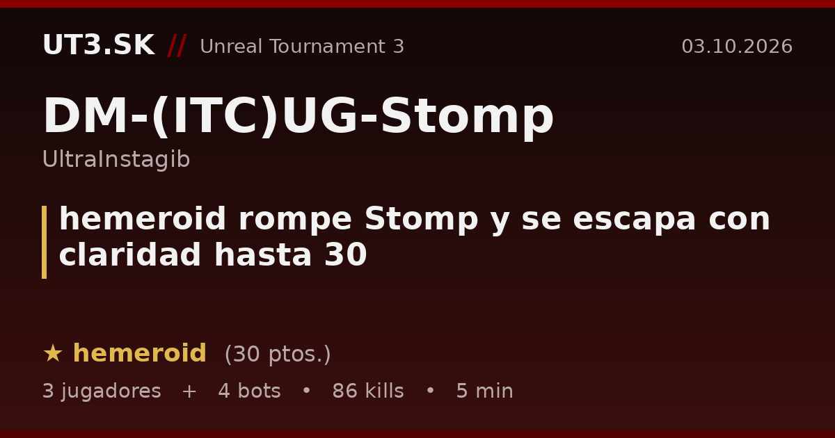 hemeroid rompe Stomp y se escapa con claridad hasta 30