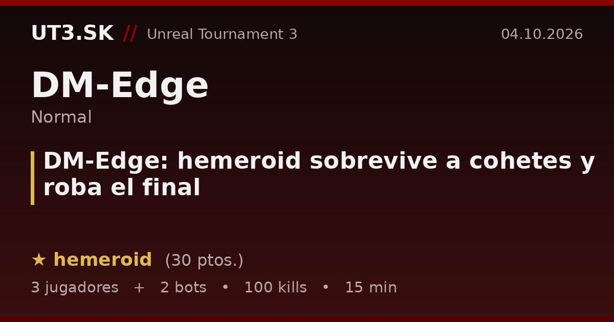 DM-Edge: hemeroid sobrevive a cohetes y roba el final