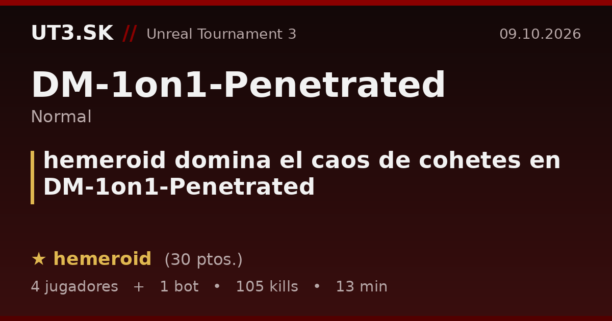 hemeroid domina el caos de cohetes en DM-1on1-Penetrated