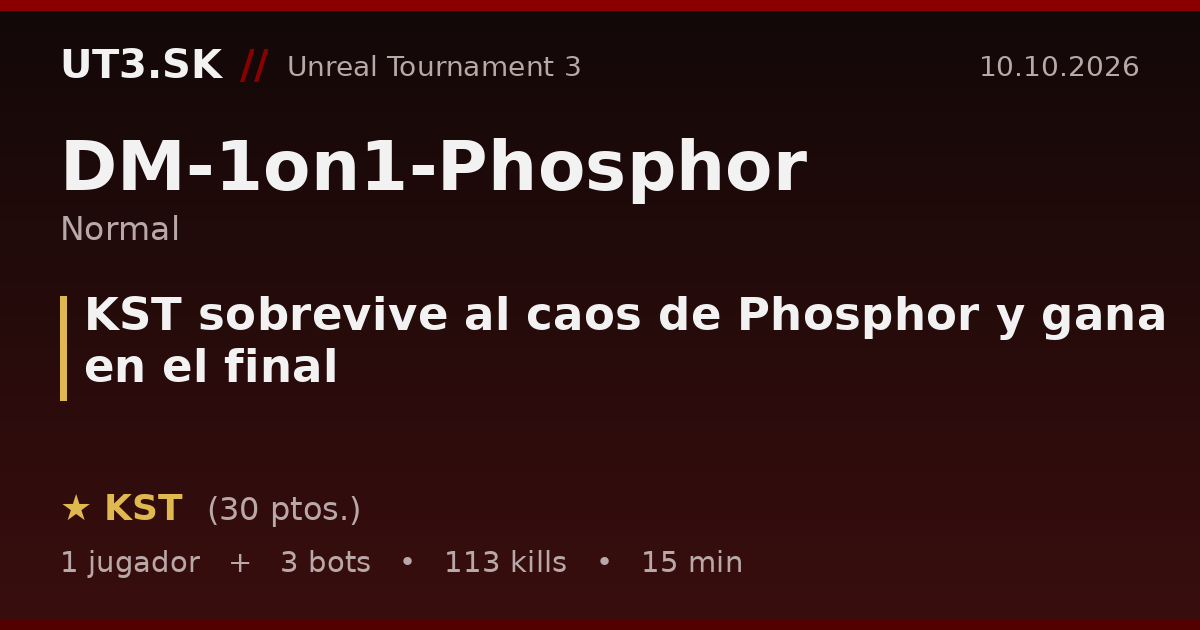 KST sobrevive al caos de Phosphor y gana en el final