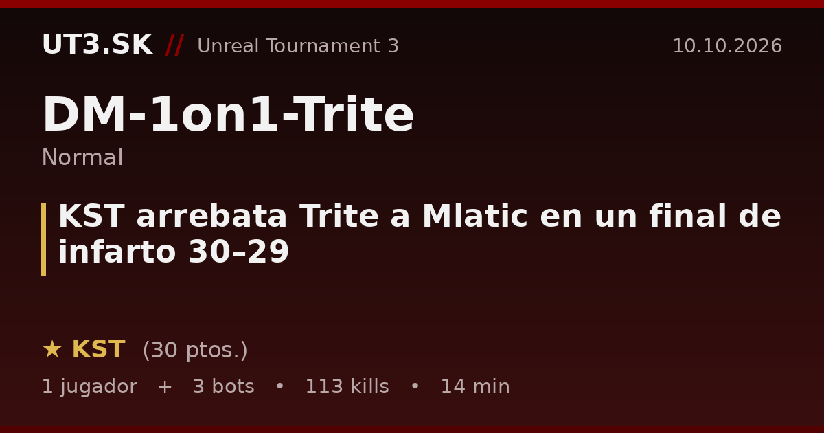 KST arrebata Trite a Mlatic en un final de infarto 30–29