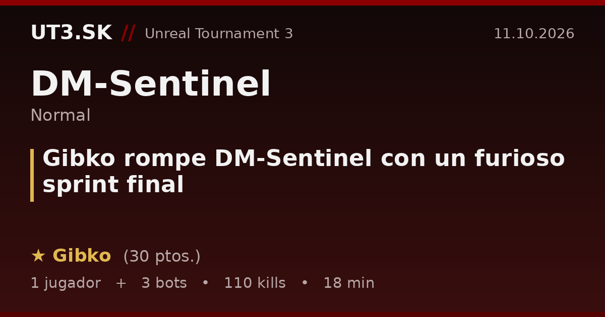 Gibko rompe DM-Sentinel con un furioso sprint final