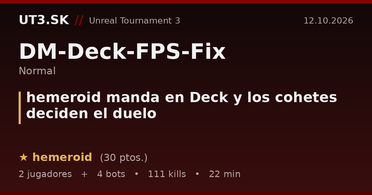 hemeroid manda en Deck y los cohetes deciden el duelo