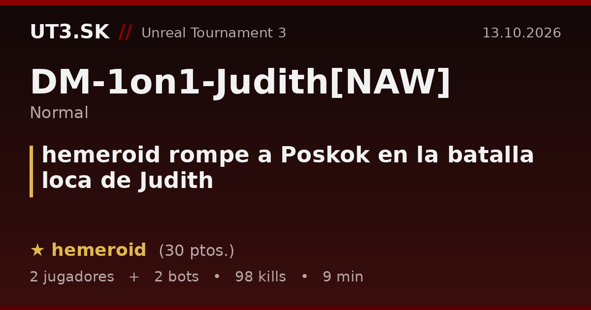 hemeroid rompe a Poskok en la batalla loca de Judith