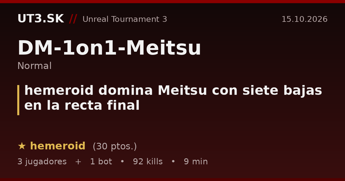 hemeroid domina Meitsu con siete bajas en la recta final