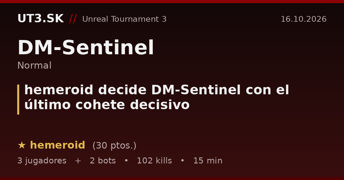 hemeroid decide DM-Sentinel con el último cohete decisivo