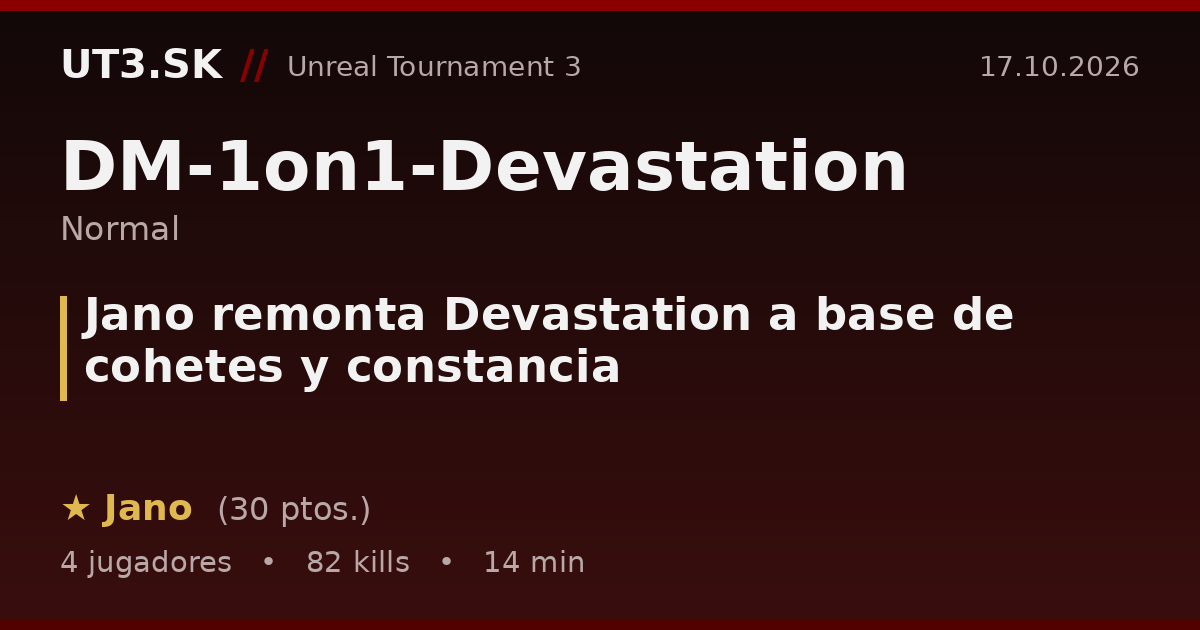 Jano remonta Devastation a base de cohetes y constancia