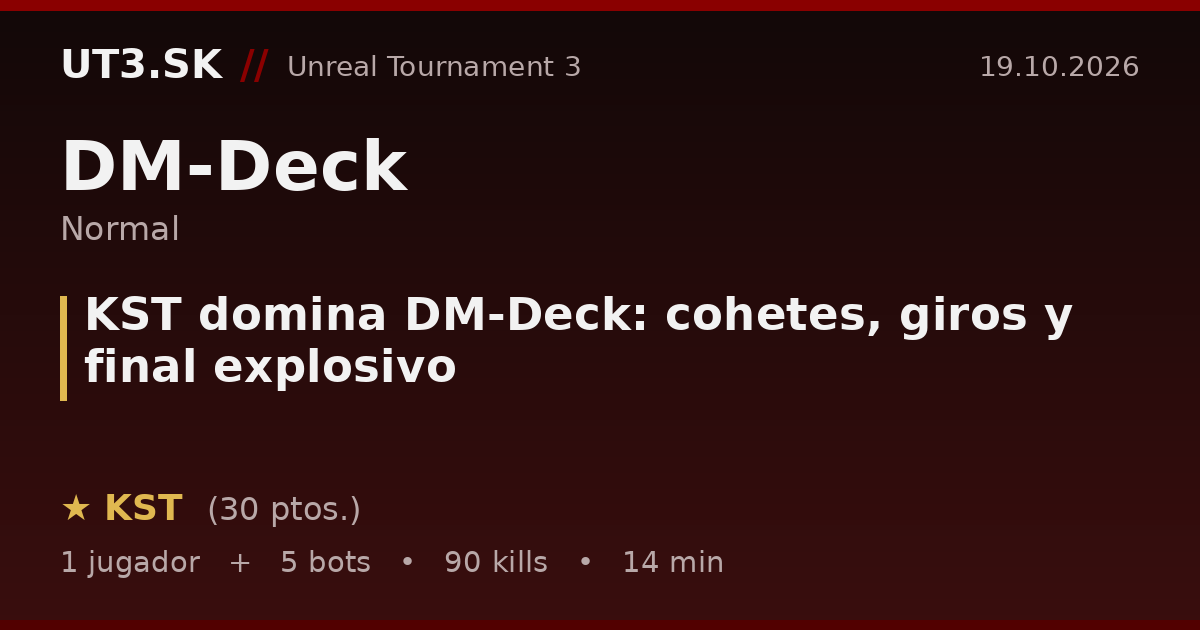 KST domina DM-Deck: cohetes, giros y final explosivo