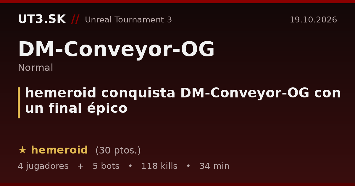 hemeroid conquista DM-Conveyor-OG con un final épico
