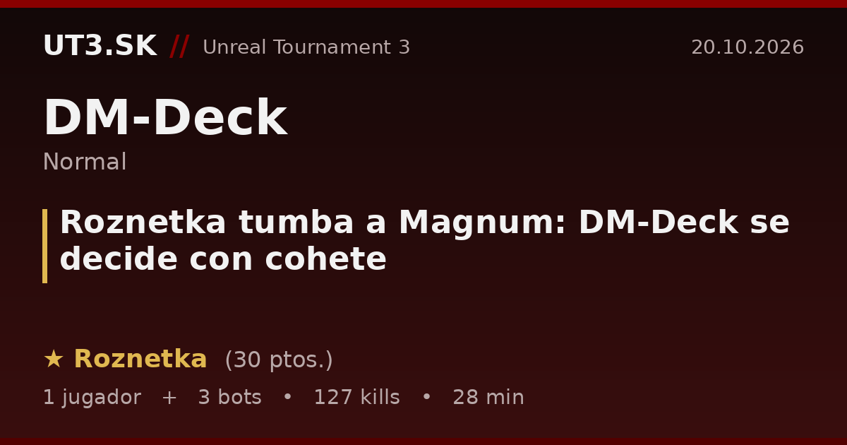 Roznetka tumba a Magnum: DM-Deck se decide con cohete
