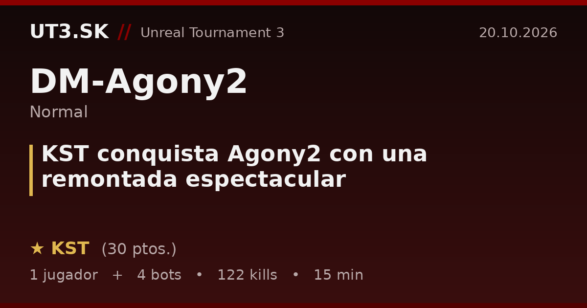 KST conquista Agony2 con una remontada espectacular
