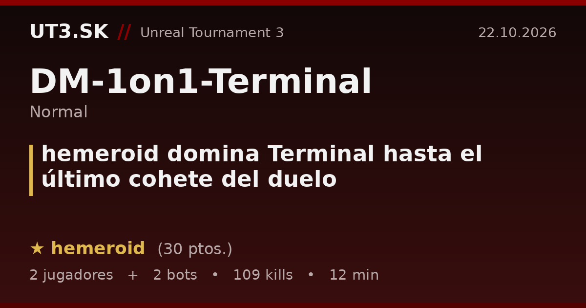 hemeroid domina Terminal hasta el último cohete del duelo