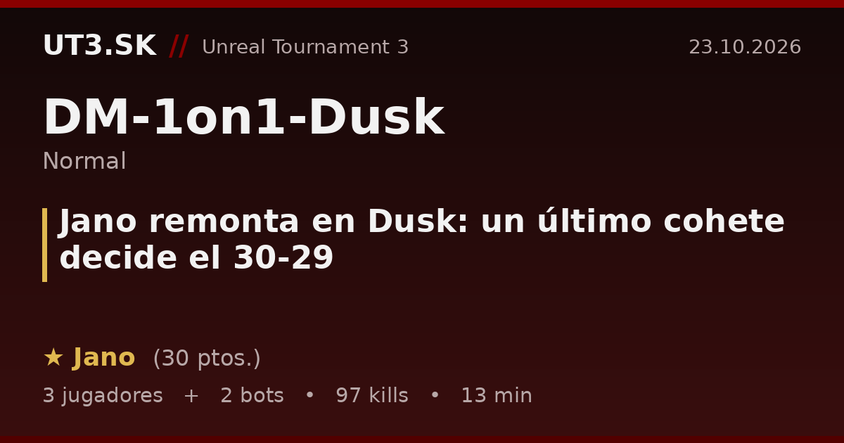 Jano remonta en Dusk: un último cohete decide el 30-29