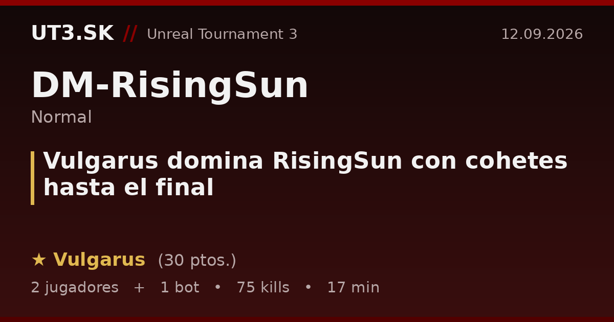 Vulgarus domina RisingSun con cohetes hasta el final