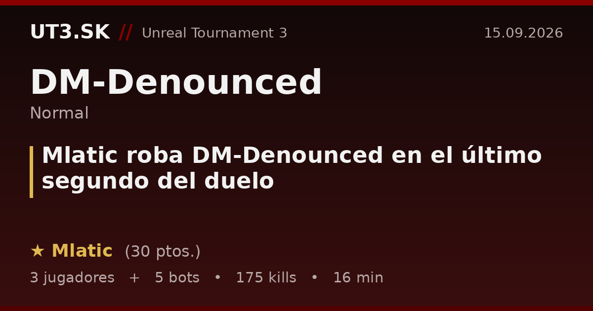 Mlatic roba DM-Denounced en el último segundo del duelo