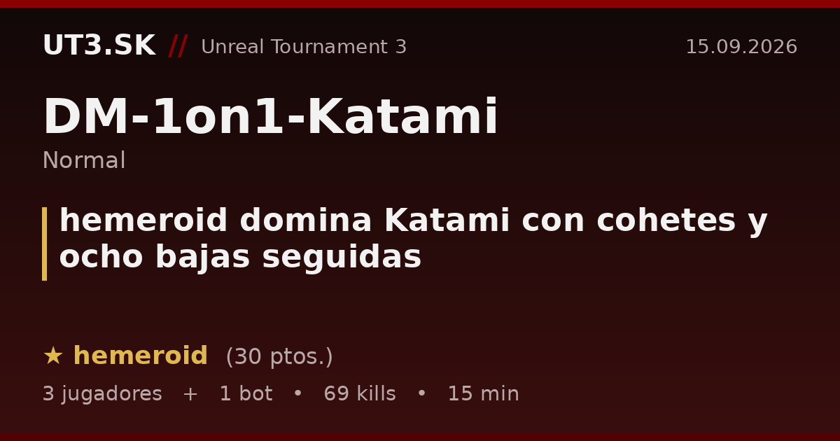 hemeroid domina Katami con cohetes y ocho bajas seguidas