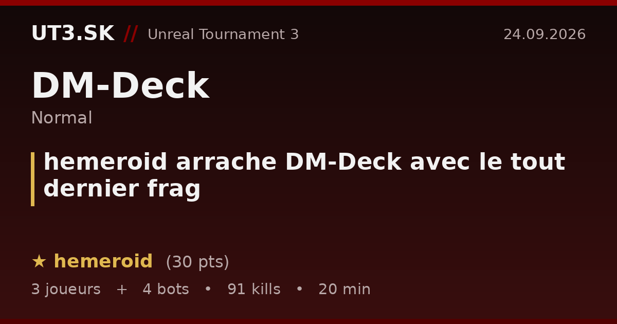 hemeroid arrache DM-Deck avec le tout dernier frag