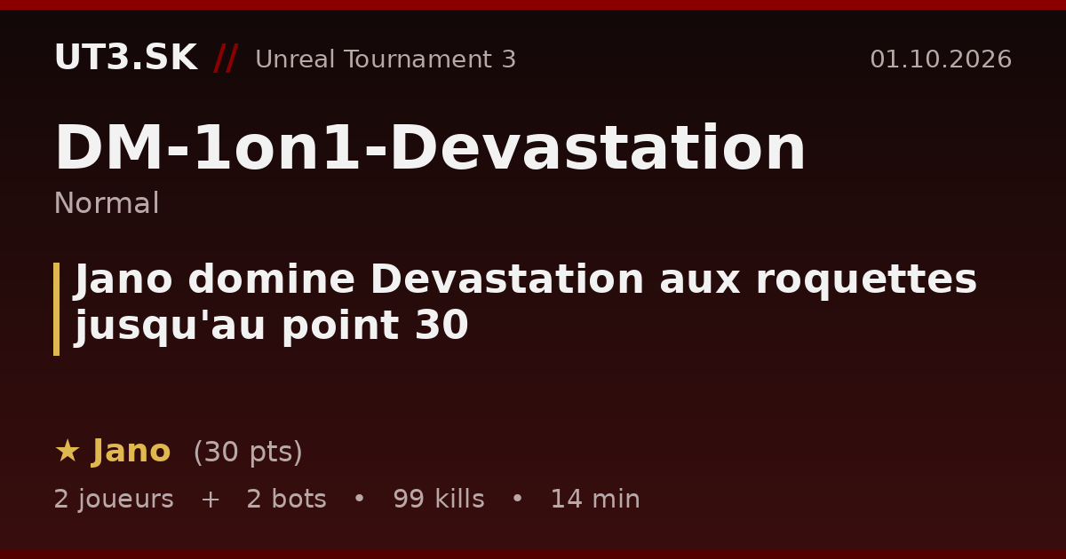 Jano domine Devastation aux roquettes jusqu'au point 30