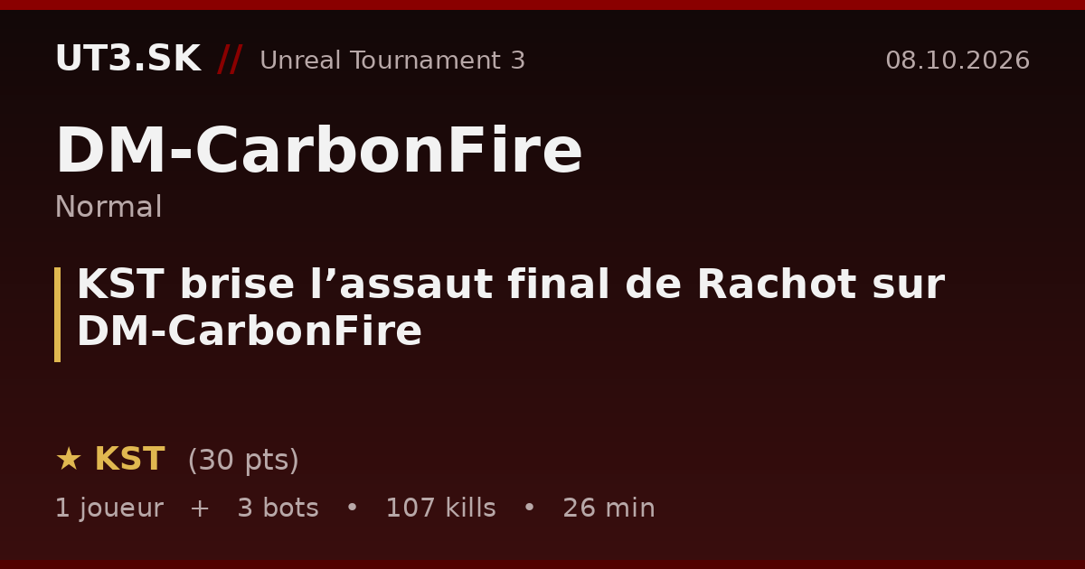 KST brise l’assaut final de Rachot sur DM-CarbonFire