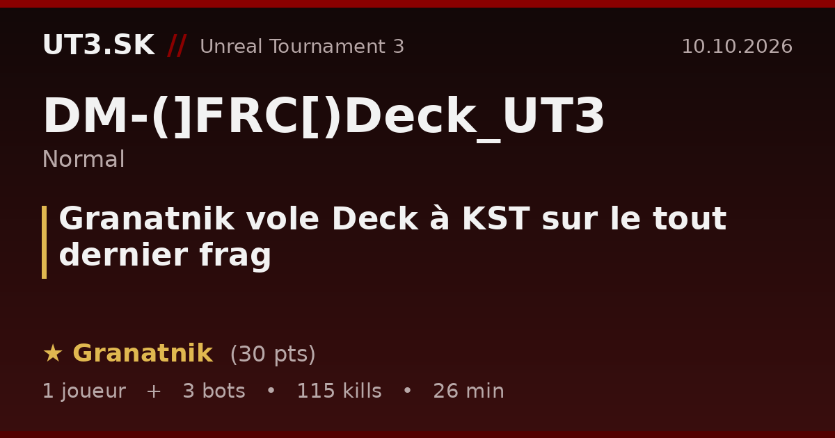 Granatnik vole Deck à KST sur le tout dernier frag