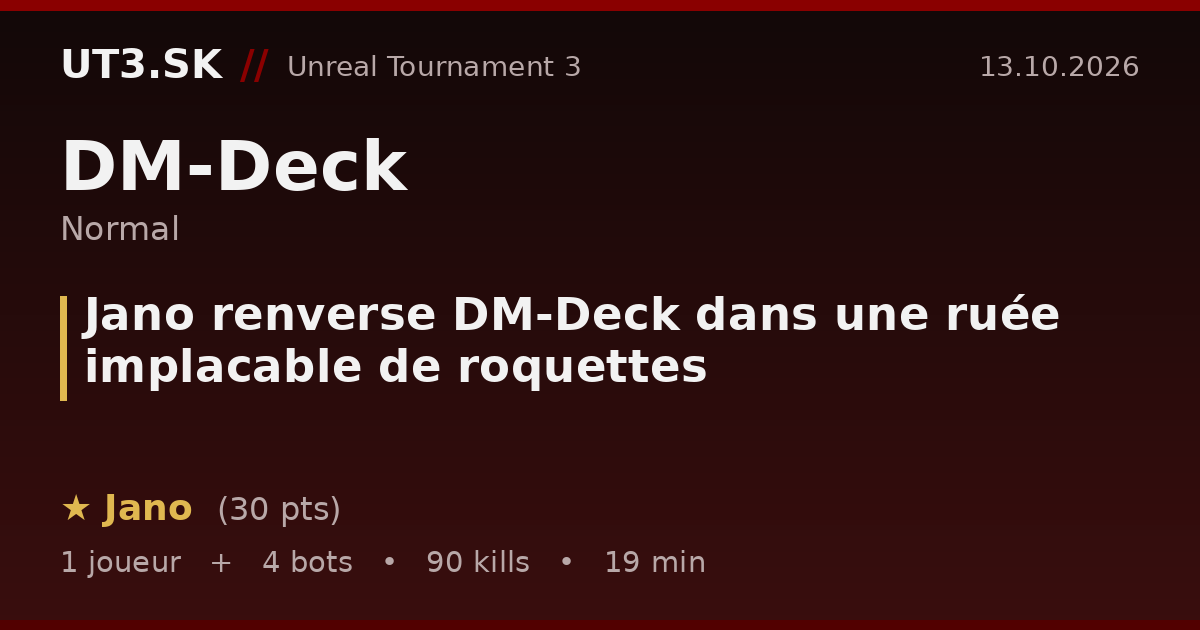 Jano renverse DM-Deck dans une ruée implacable de roquettes