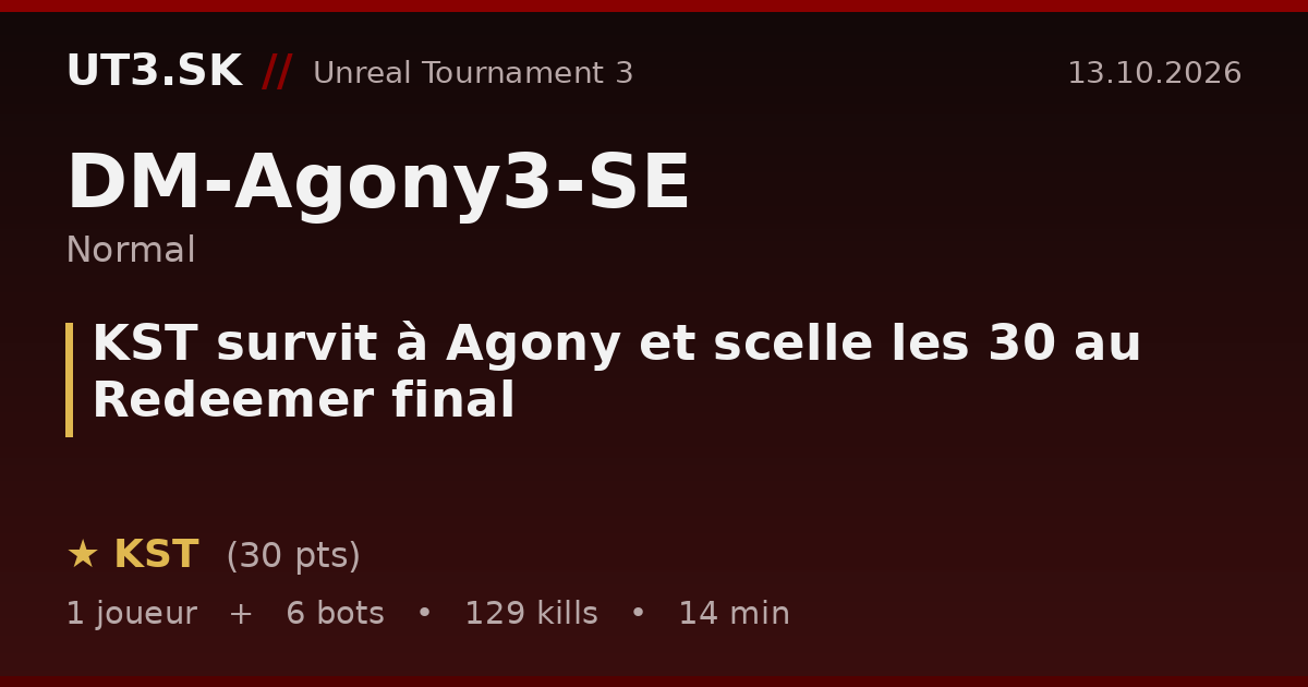KST survit à Agony et scelle les 30 au Redeemer final