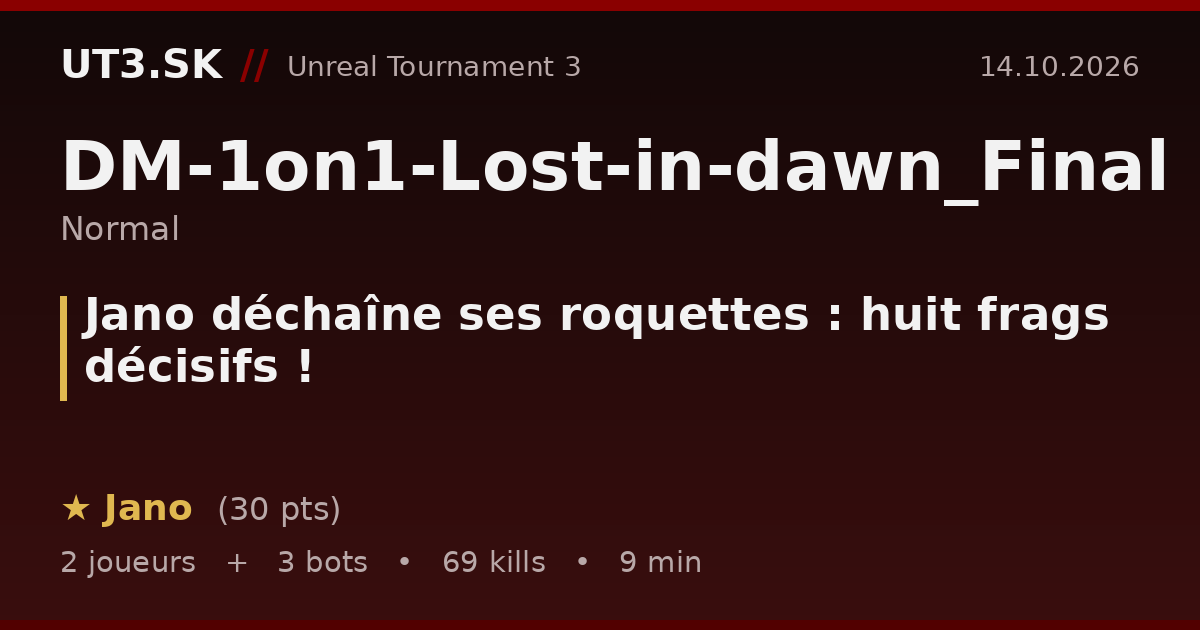 Jano déchaîne ses roquettes : huit frags décisifs !