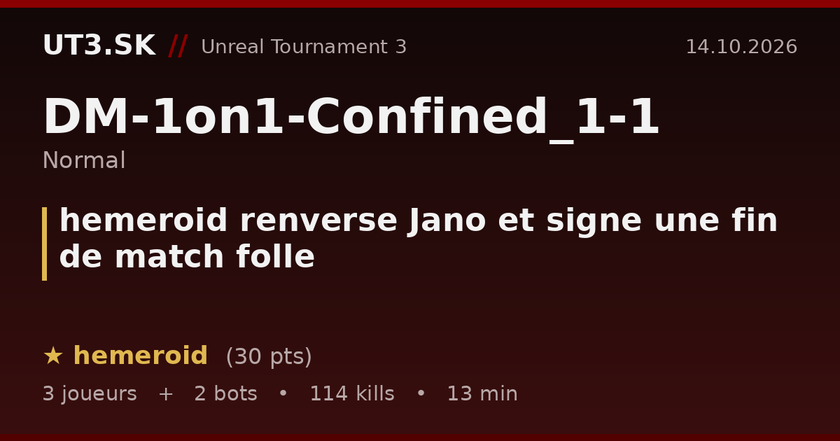 hemeroid renverse Jano et signe une fin de match folle