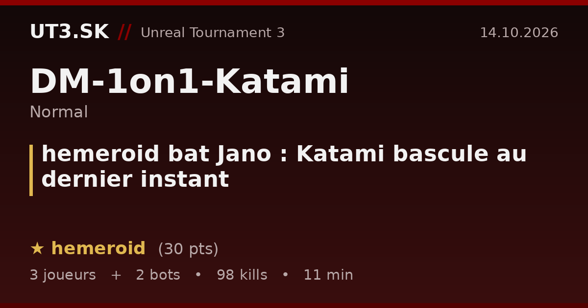 hemeroid bat Jano : Katami bascule au dernier instant