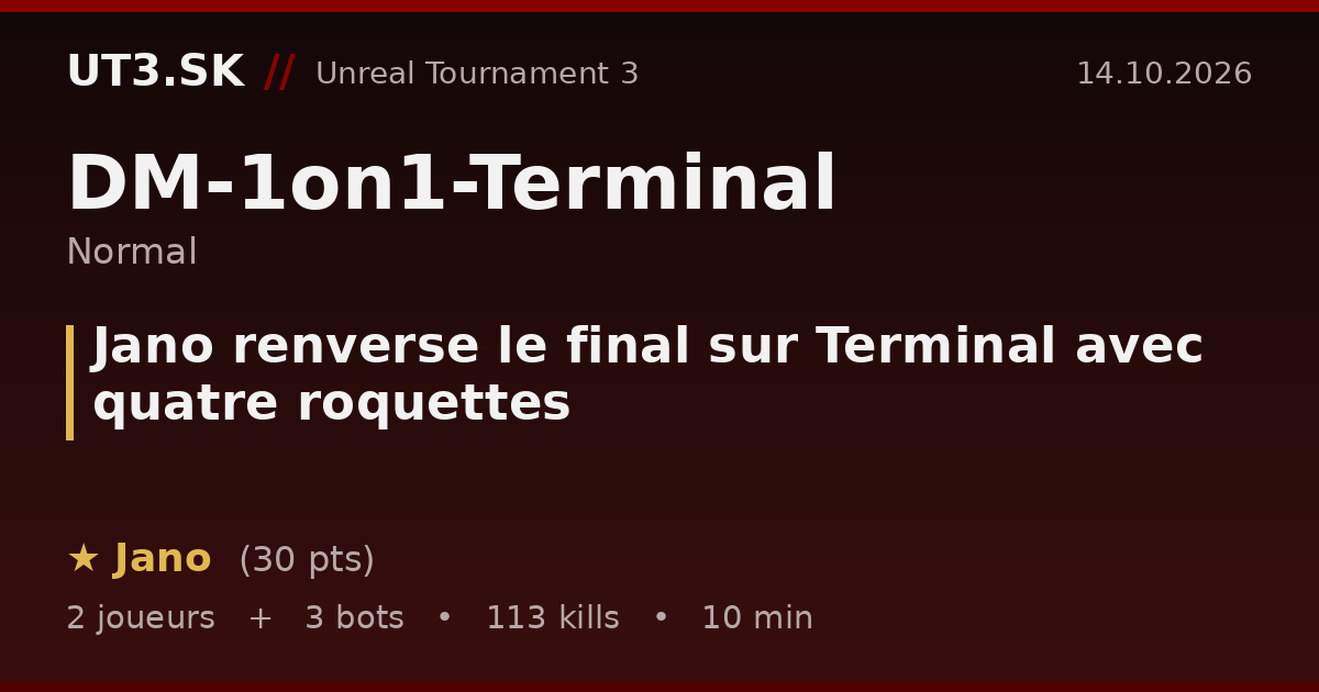 Jano renverse le final sur Terminal avec quatre roquettes