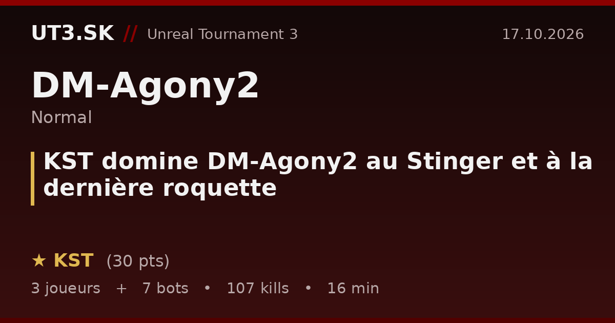 KST domine DM-Agony2 au Stinger et à la dernière roquette