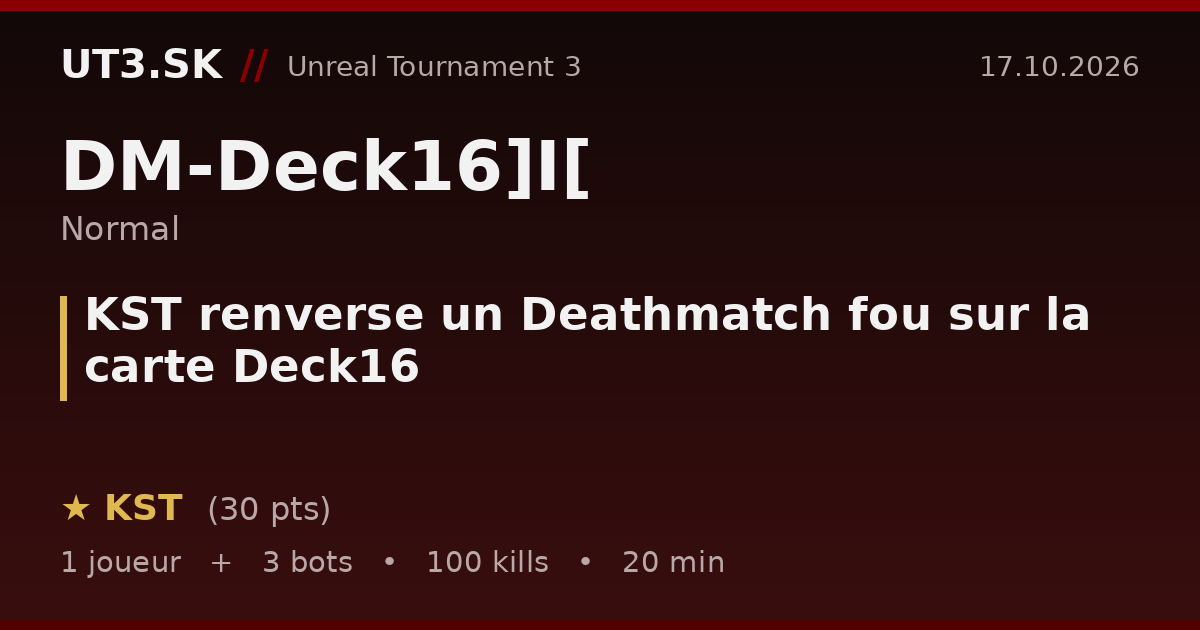 KST renverse un Deathmatch fou sur la carte Deck16