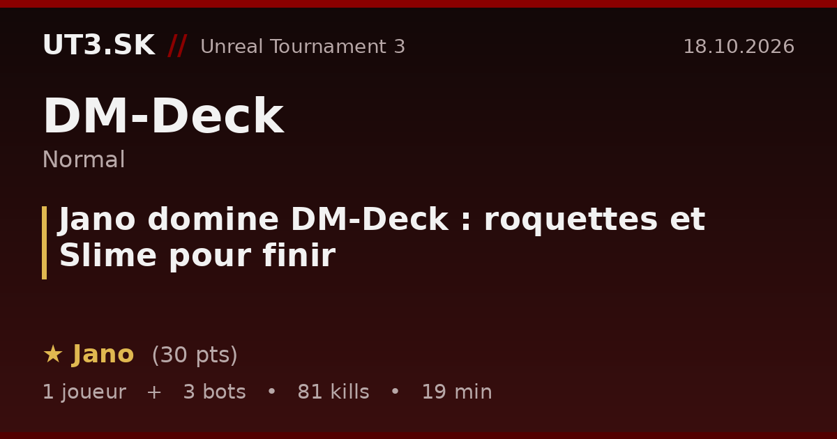 Jano domine DM-Deck : roquettes et Slime pour finir
