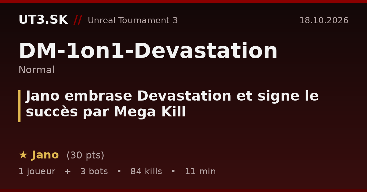 Jano embrase Devastation et signe le succès par Mega Kill