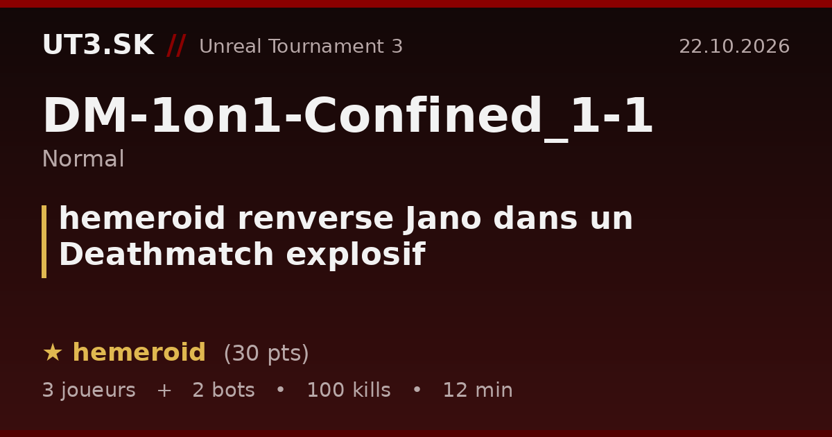 hemeroid renverse Jano dans un Deathmatch explosif