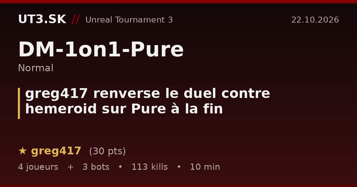 greg417 renverse le duel contre hemeroid sur Pure à la fin