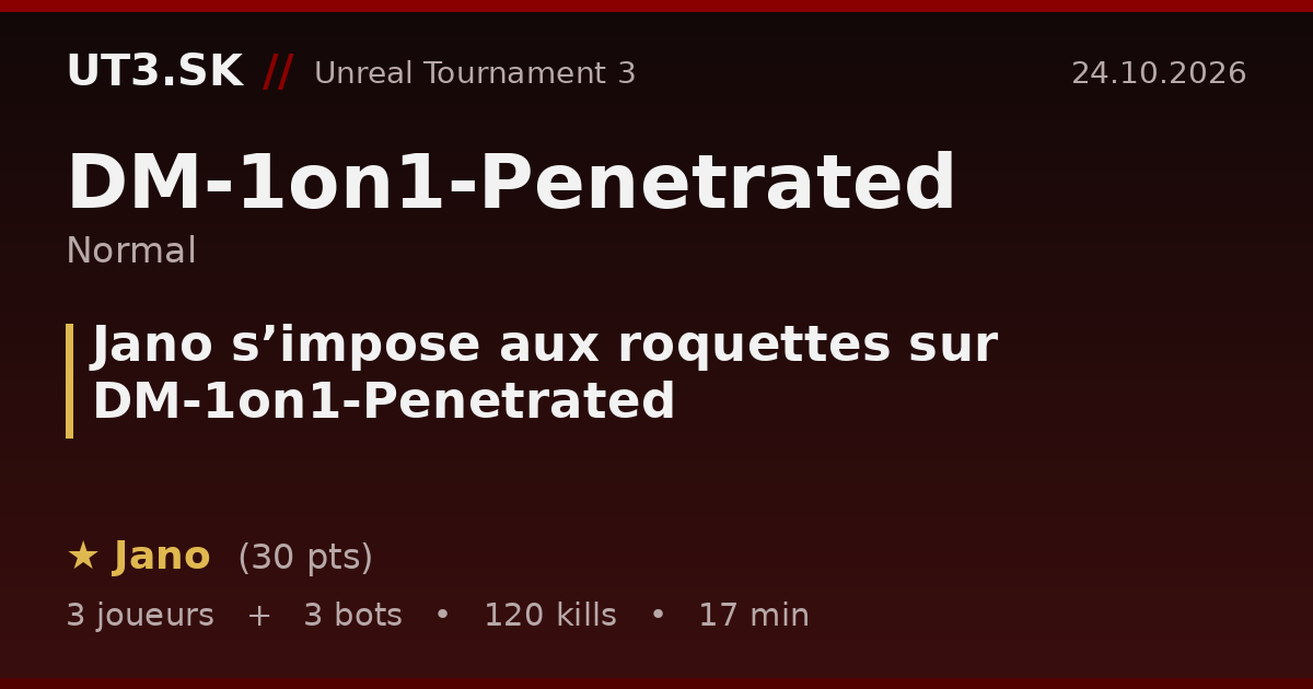 Jano s’impose aux roquettes sur DM-1on1-Penetrated