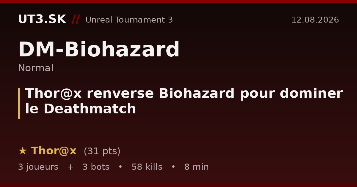Thor@x renverse Biohazard pour dominer le Deathmatch