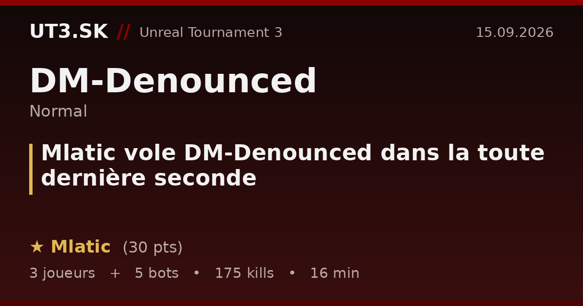 Mlatic vole DM-Denounced dans la toute dernière seconde