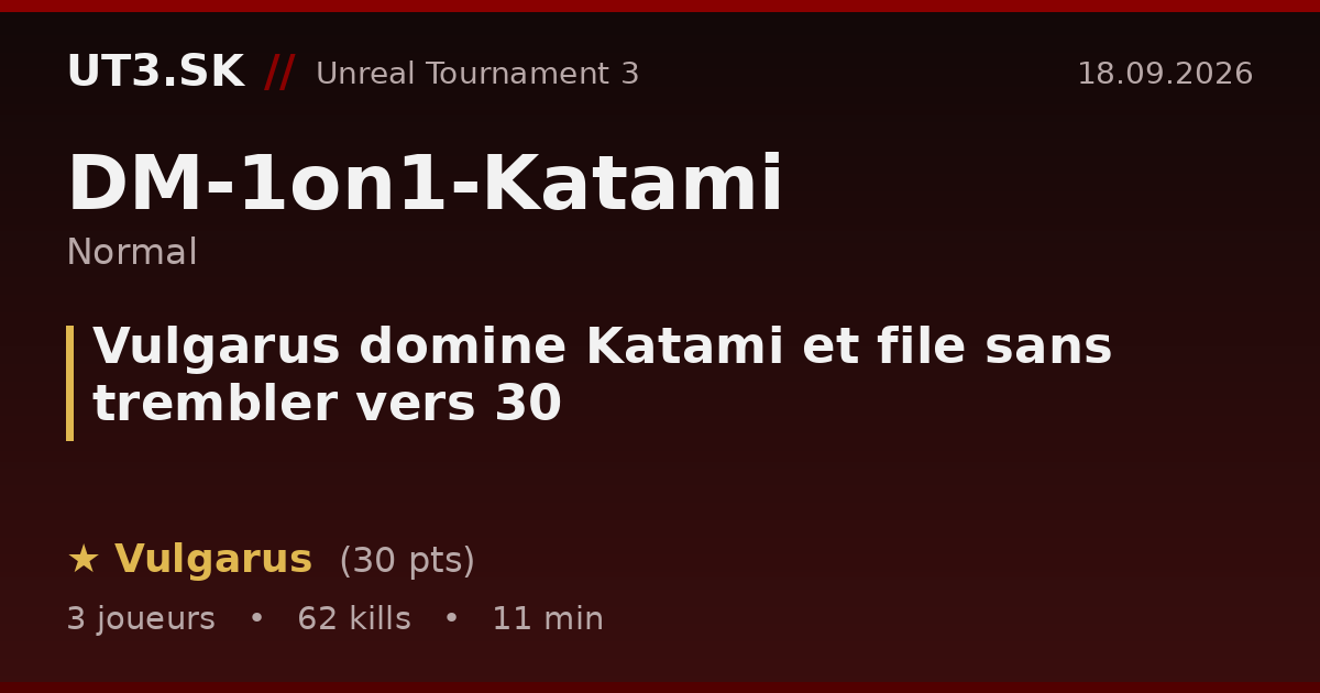 Vulgarus domine Katami et file sans trembler vers 30