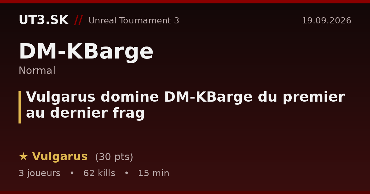 Vulgarus domine DM-KBarge du premier au dernier frag