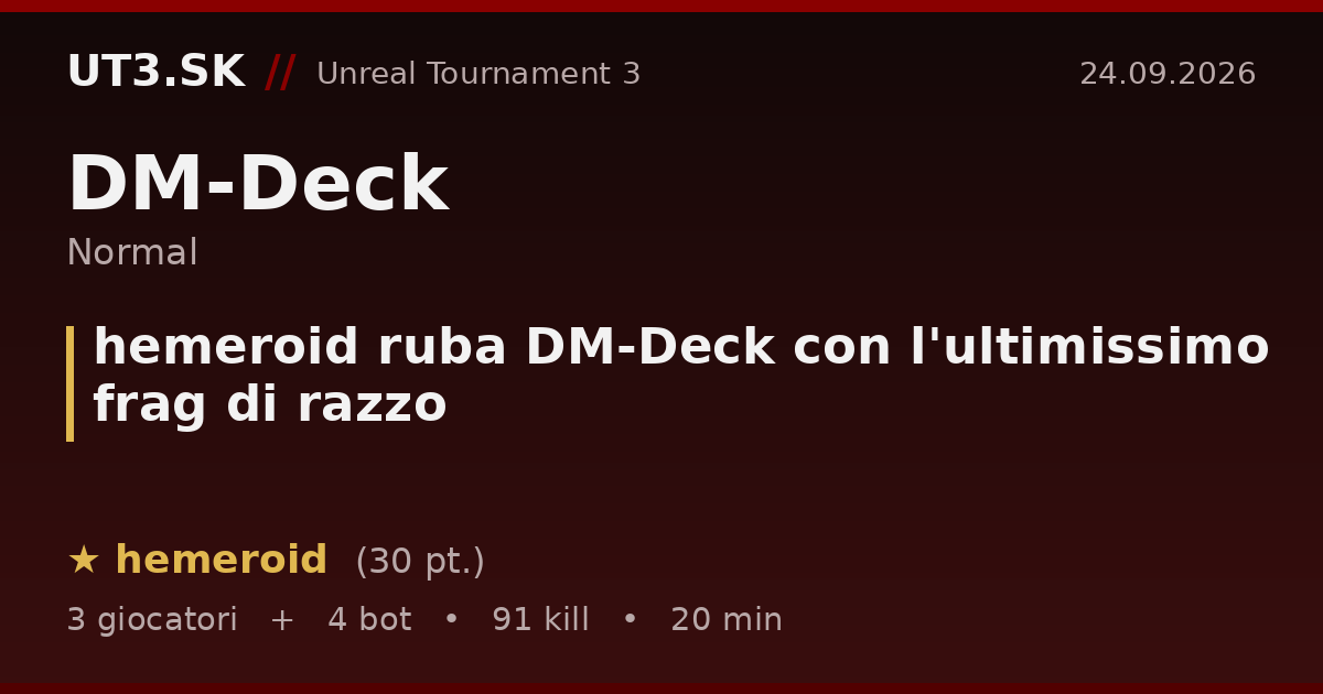 hemeroid ruba DM-Deck con l'ultimissimo frag di razzo