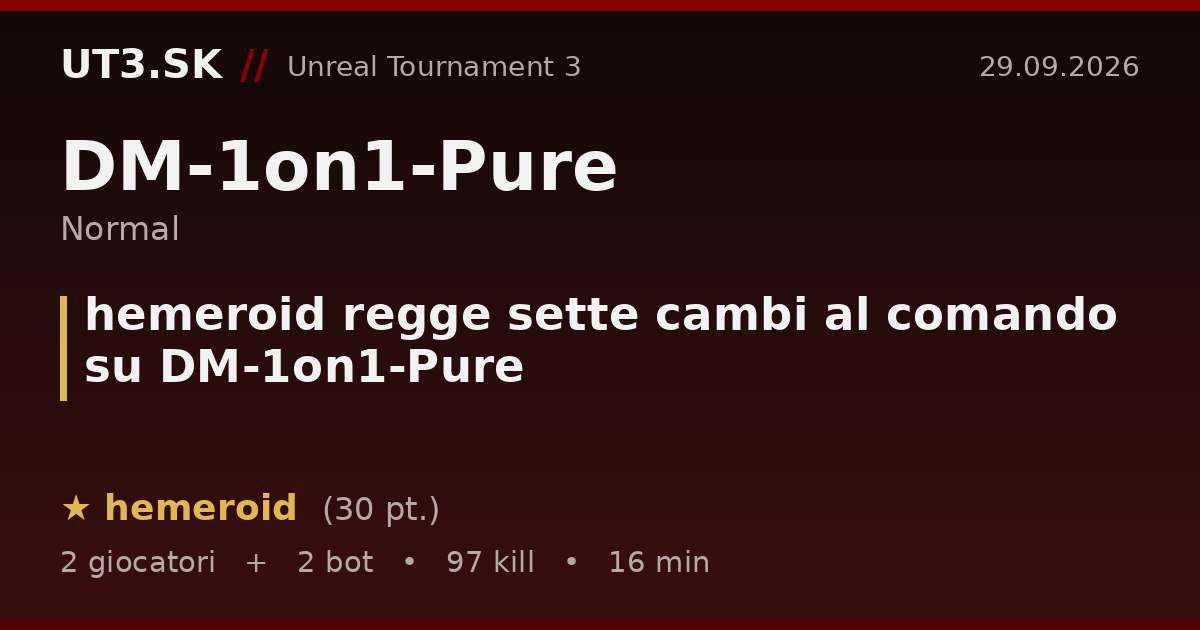 hemeroid regge sette cambi al comando su DM-1on1-Pure