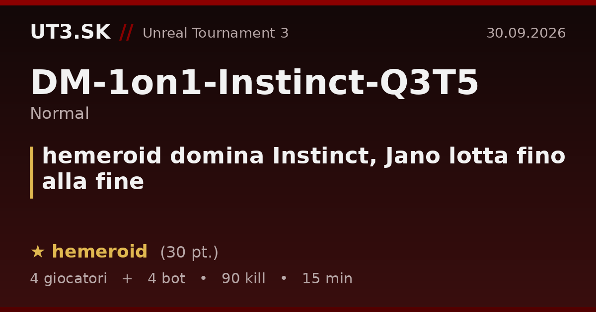 hemeroid domina Instinct, Jano lotta fino alla fine