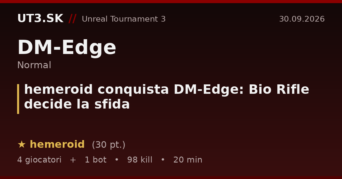 hemeroid conquista DM-Edge: Bio Rifle decide la sfida