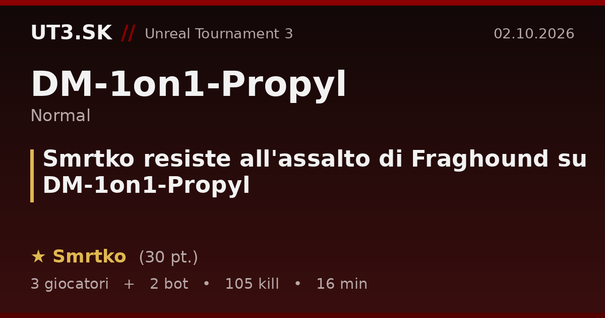 Smrtko resiste all'assalto di Fraghound su DM-1on1-Propyl