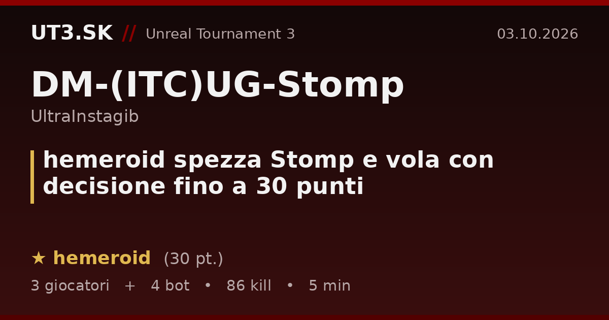 hemeroid spezza Stomp e vola con decisione fino a 30 punti