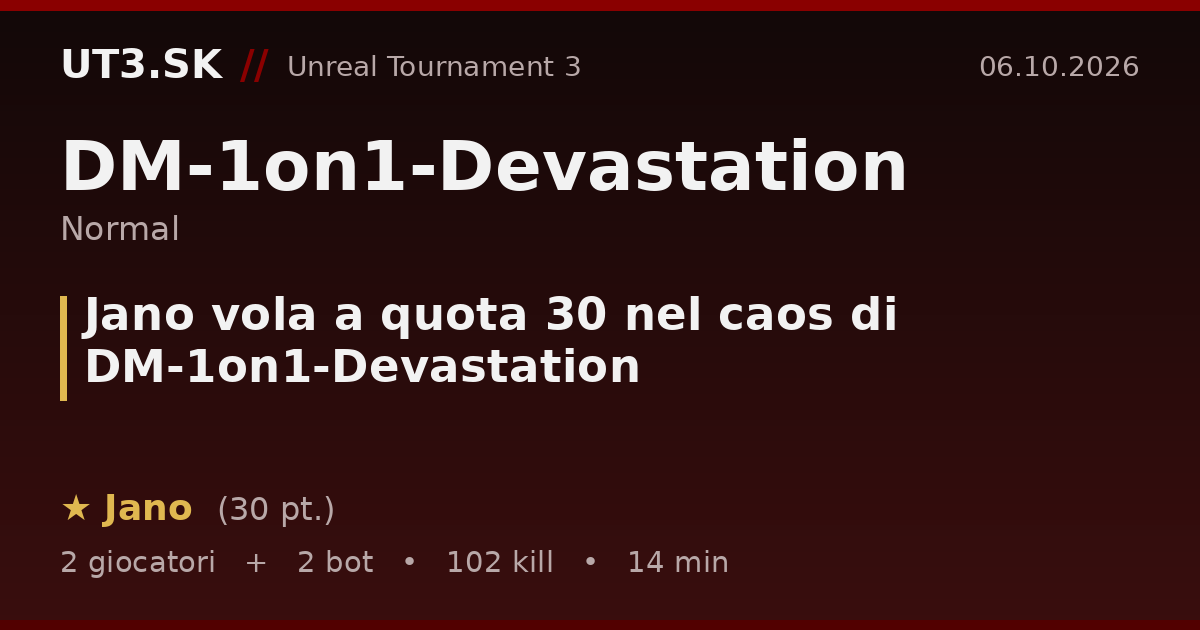 Jano vola a quota 30 nel caos di DM-1on1-Devastation