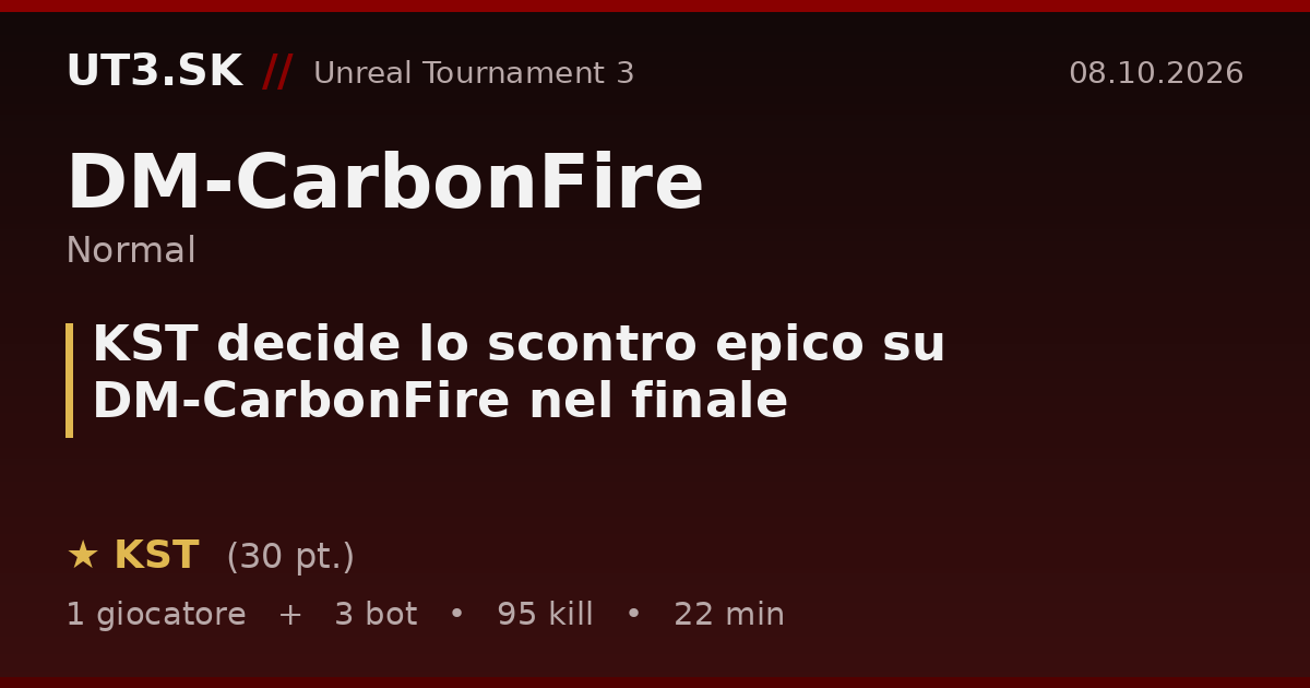 KST decide lo scontro epico su DM-CarbonFire nel finale