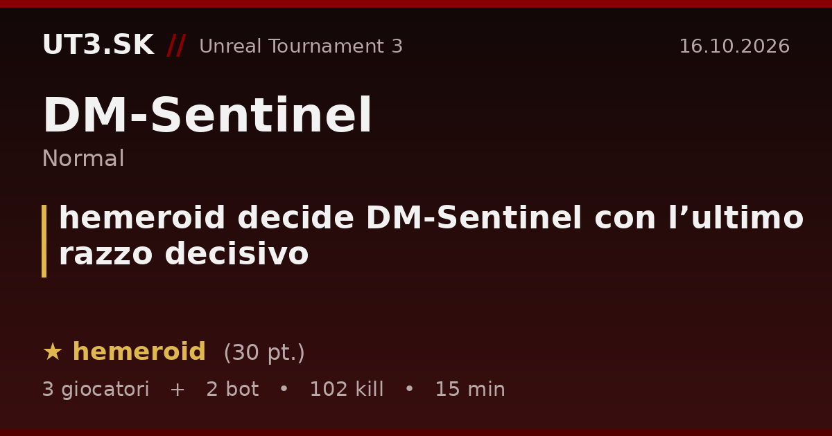 hemeroid decide DM-Sentinel con l’ultimo razzo decisivo